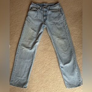 80s Levi's Men's Denim Jeans in Light Blue